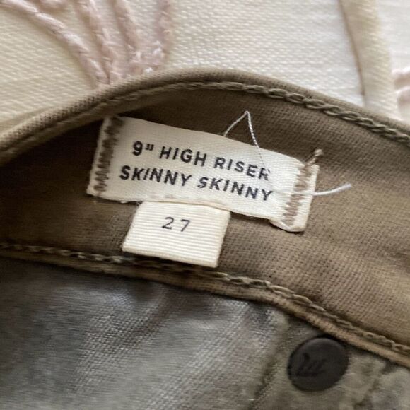 Madewell 9" High-Rise Skinny Jeans: Garment-Dyed Edition Safari Khaki Size 27 - Picture 8 of 8